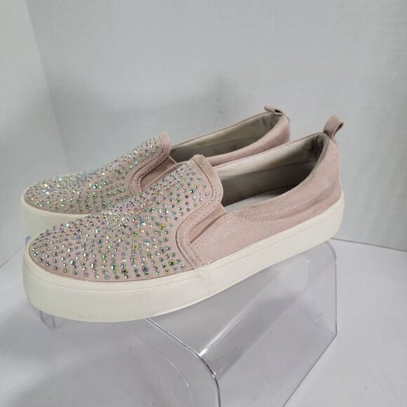 2 Pair of Big‎ Girls Slip On Casual School Shoes Cat & Jack Art Class Rhinestone - Picture 9 of 14